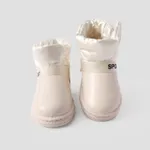 Toddler & Kids Trendy Letter Pattern Velcro Design Snow Boots  image 3
