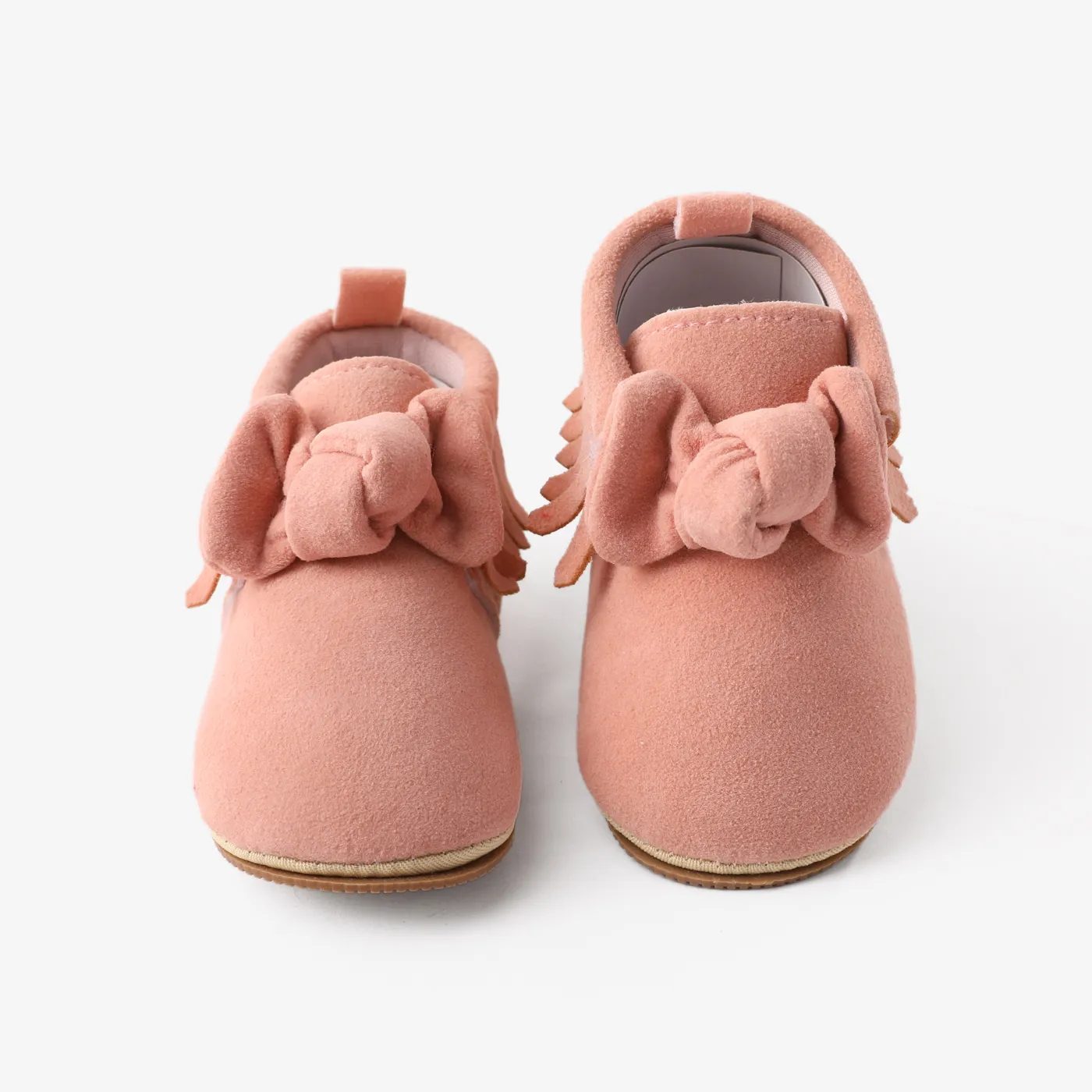 Baby & Toddler Classic Solid Color Bow & Tassel Decor Prewalker Shoes Pink image 4