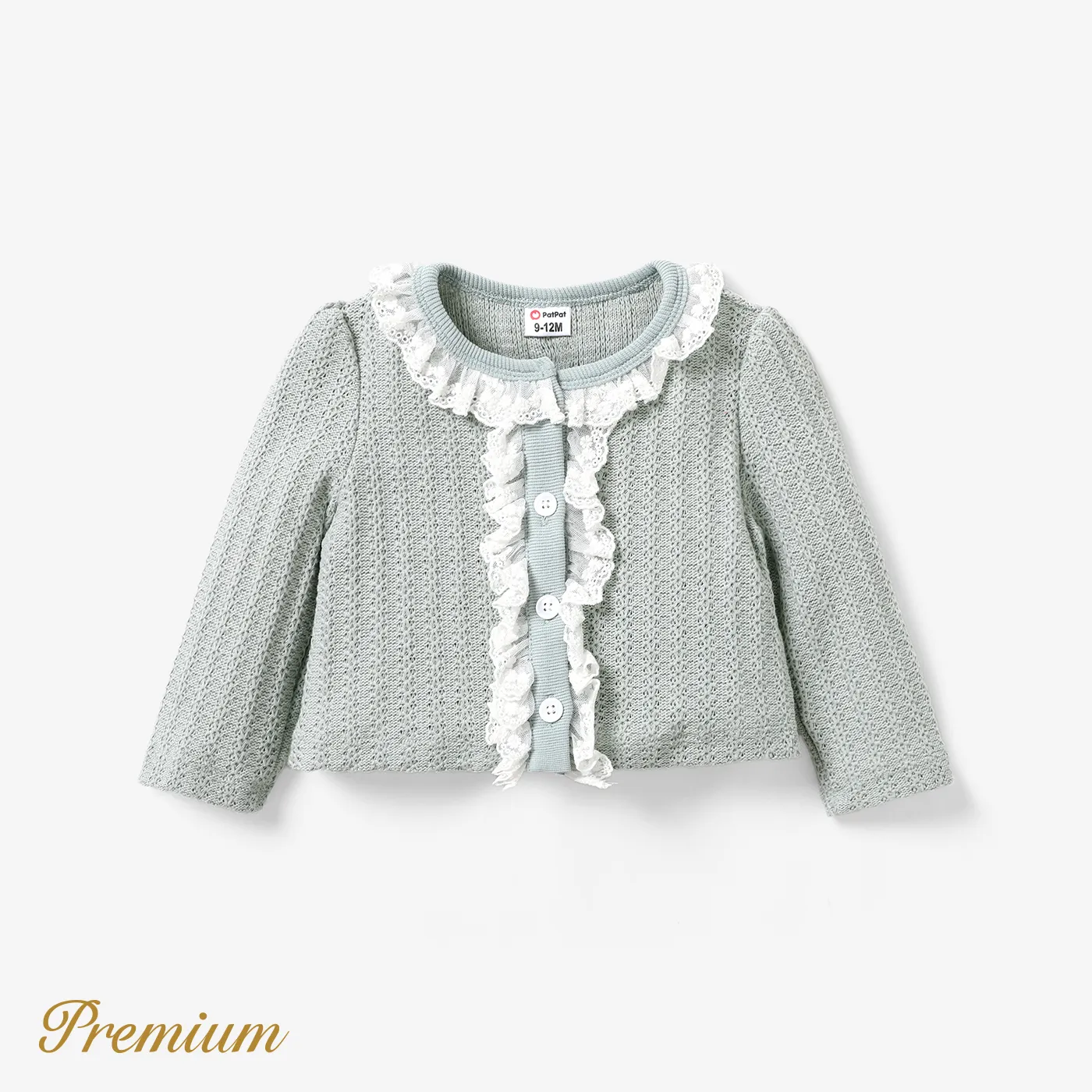 Baby Girl Elegant Ruffle Edge Coat   image 2