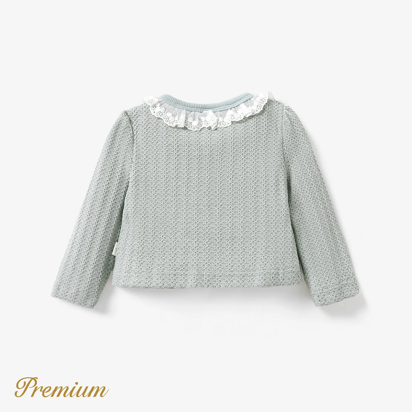 Baby Girl Elegant Ruffle Edge Coat   big image 1