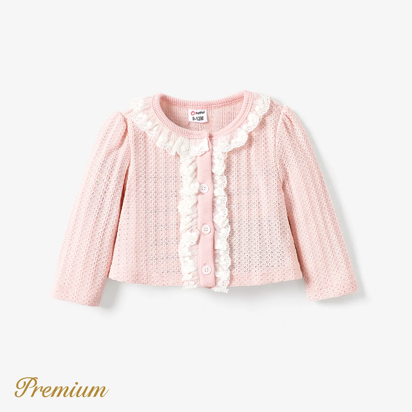 Baby Girl Elegant Ruffle Edge Coat 