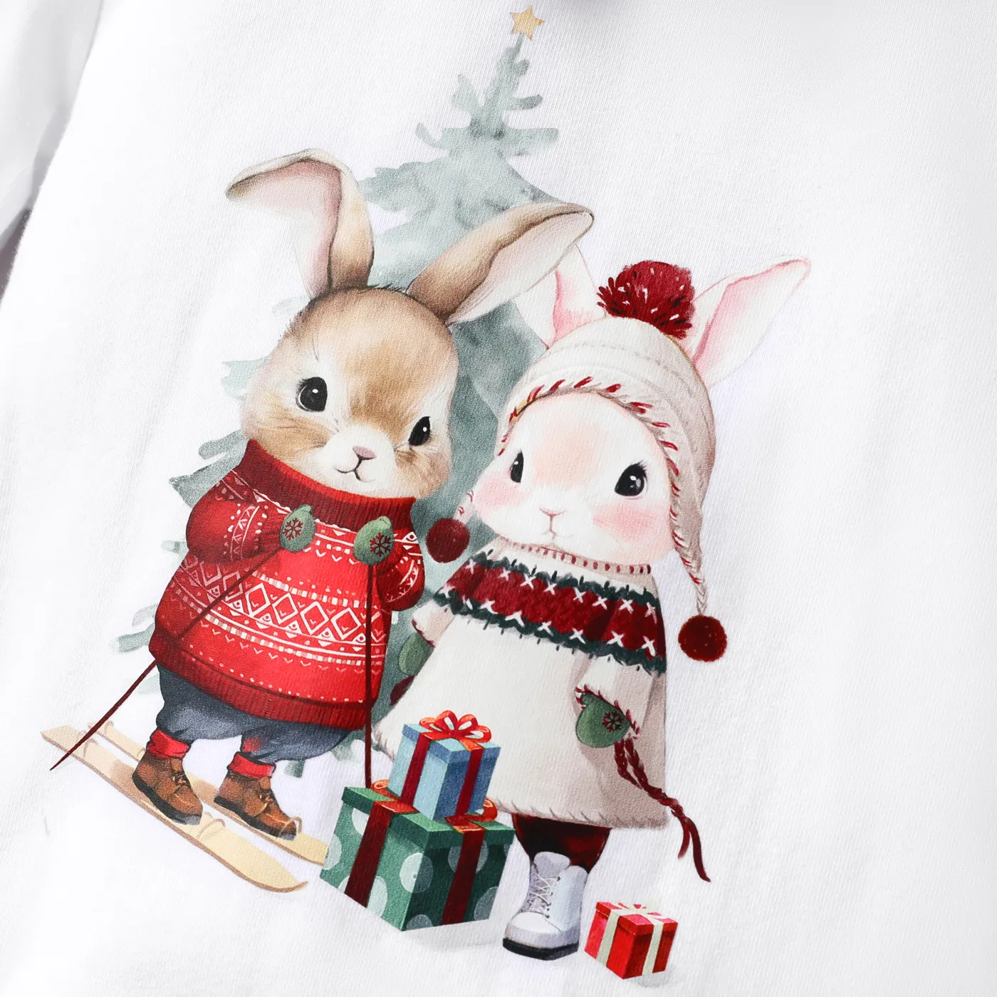 Baby/Toddler Boy Animal Pattern Rabbit Jumpsuit/Set White image 3