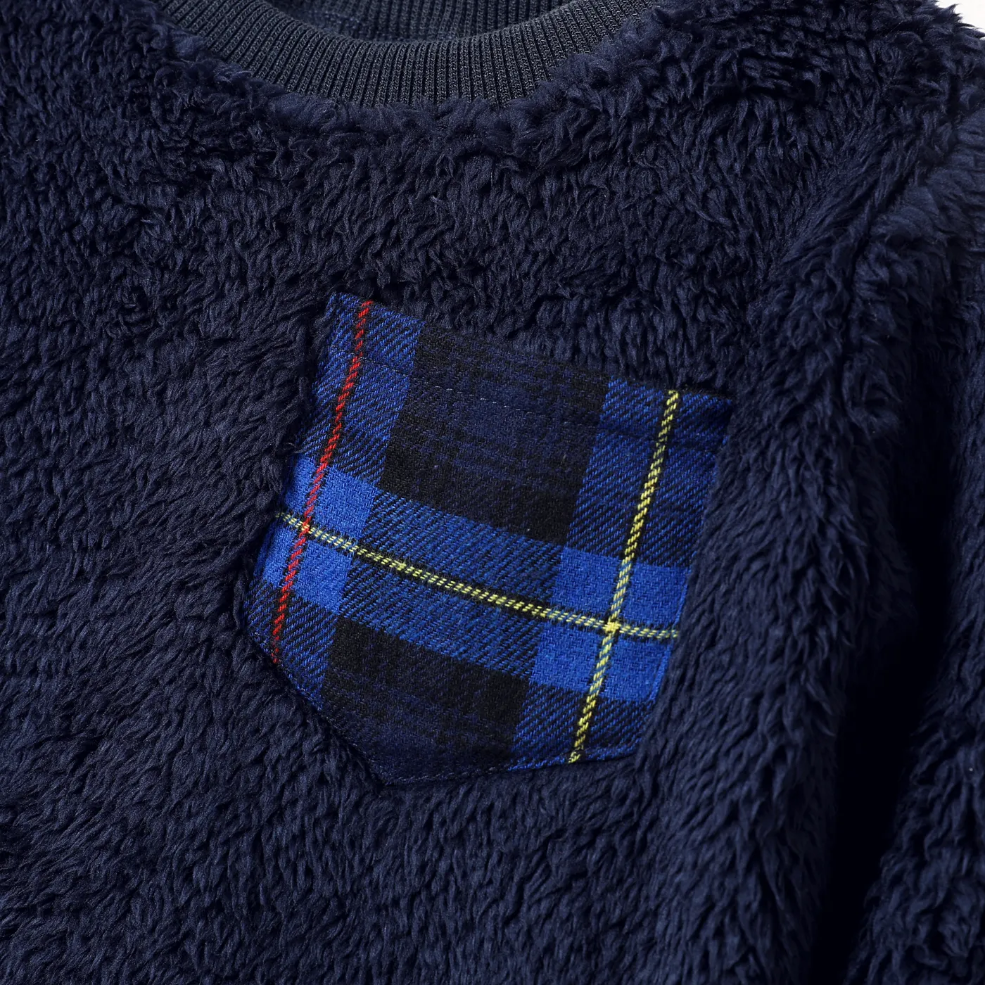 2pcs Baby Boy Avant-garde Houndstooth Long Sleeve Set  image 4