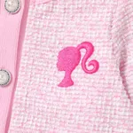 Barbie Toddler/Kid  Girl Character Print Sweet Secret Button Top or Dress  Pink image 4