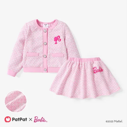 Barbie Toddler/Kid Girl Character Print Sweet Secret Button Dress
