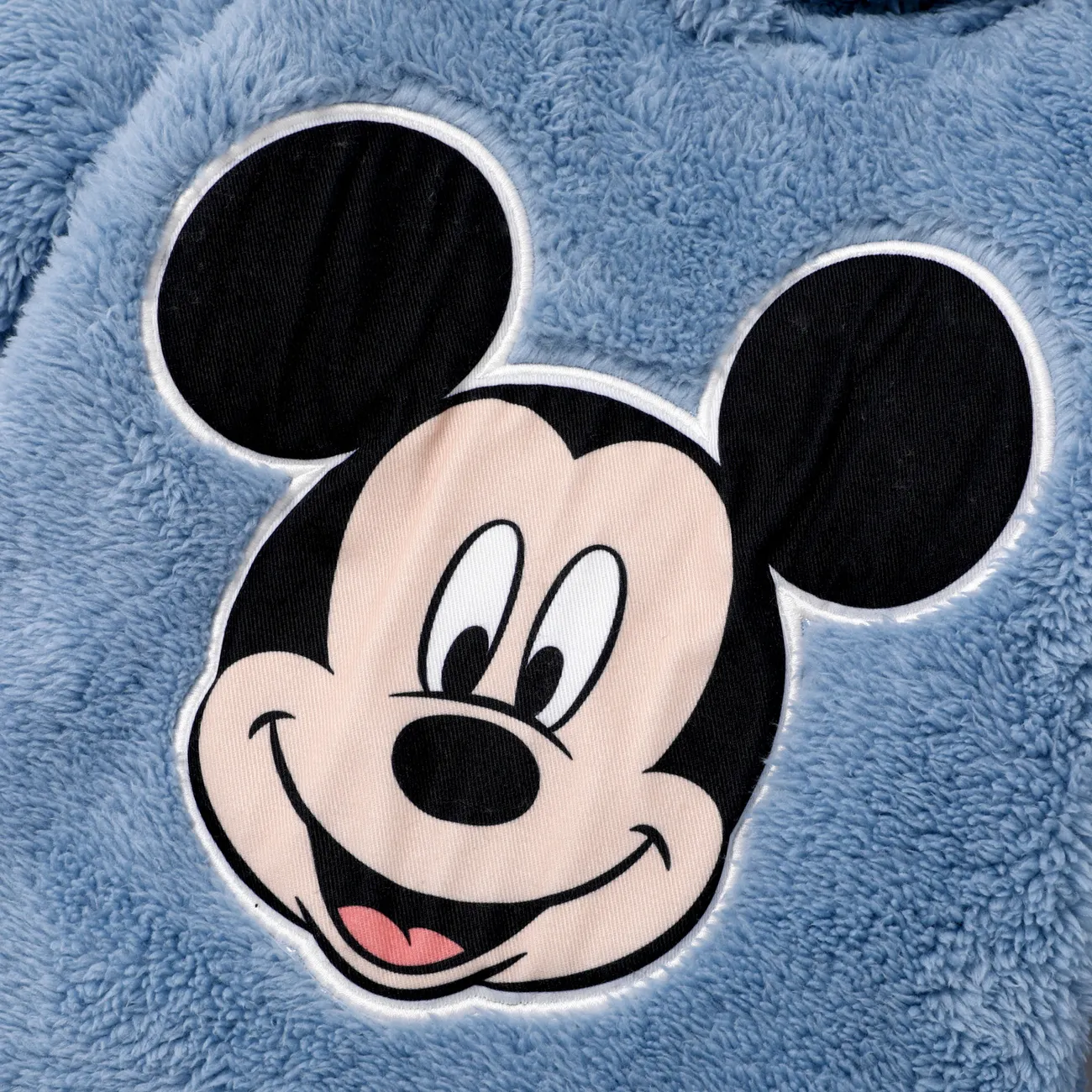 Disney Mickey and Friends Bebé Unissexo Com capuz Infantil Manga comprida Macacão Azul big image 1