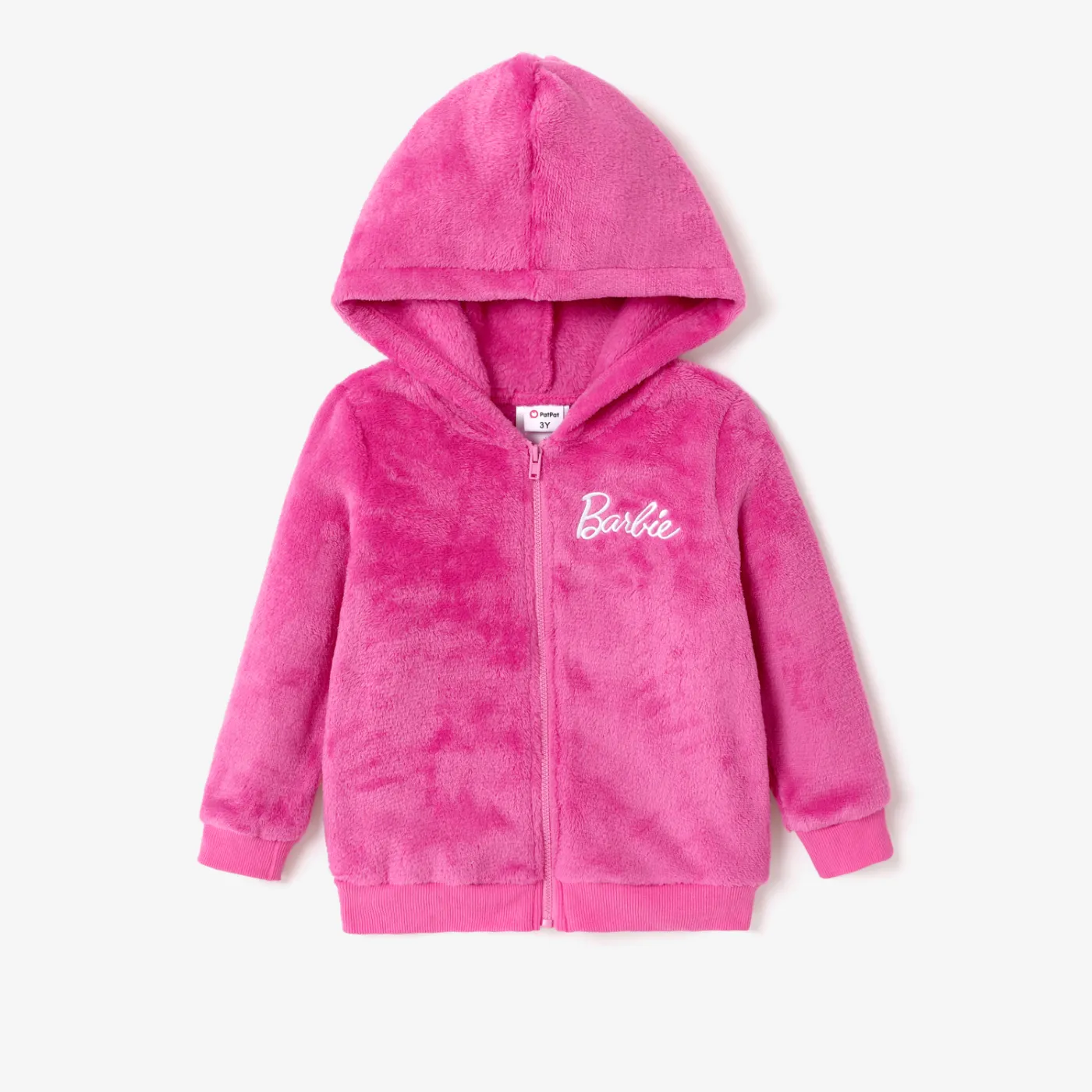 Barbie Plush Embroidered Graphic Coat Roseo image 2