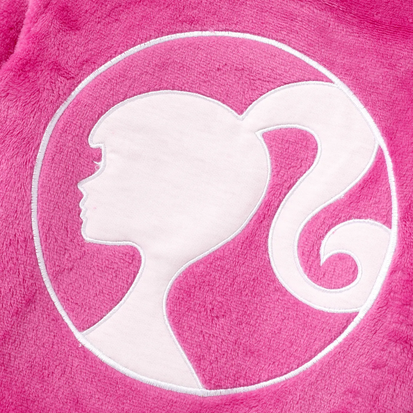 Barbie Plush Embroidered Graphic Coat Roseo image 5