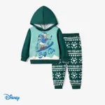 Disney Mickey and Friends Toddler Girl/Boy 2pcs Character Print Long-sleeve Top and Pants Set Green