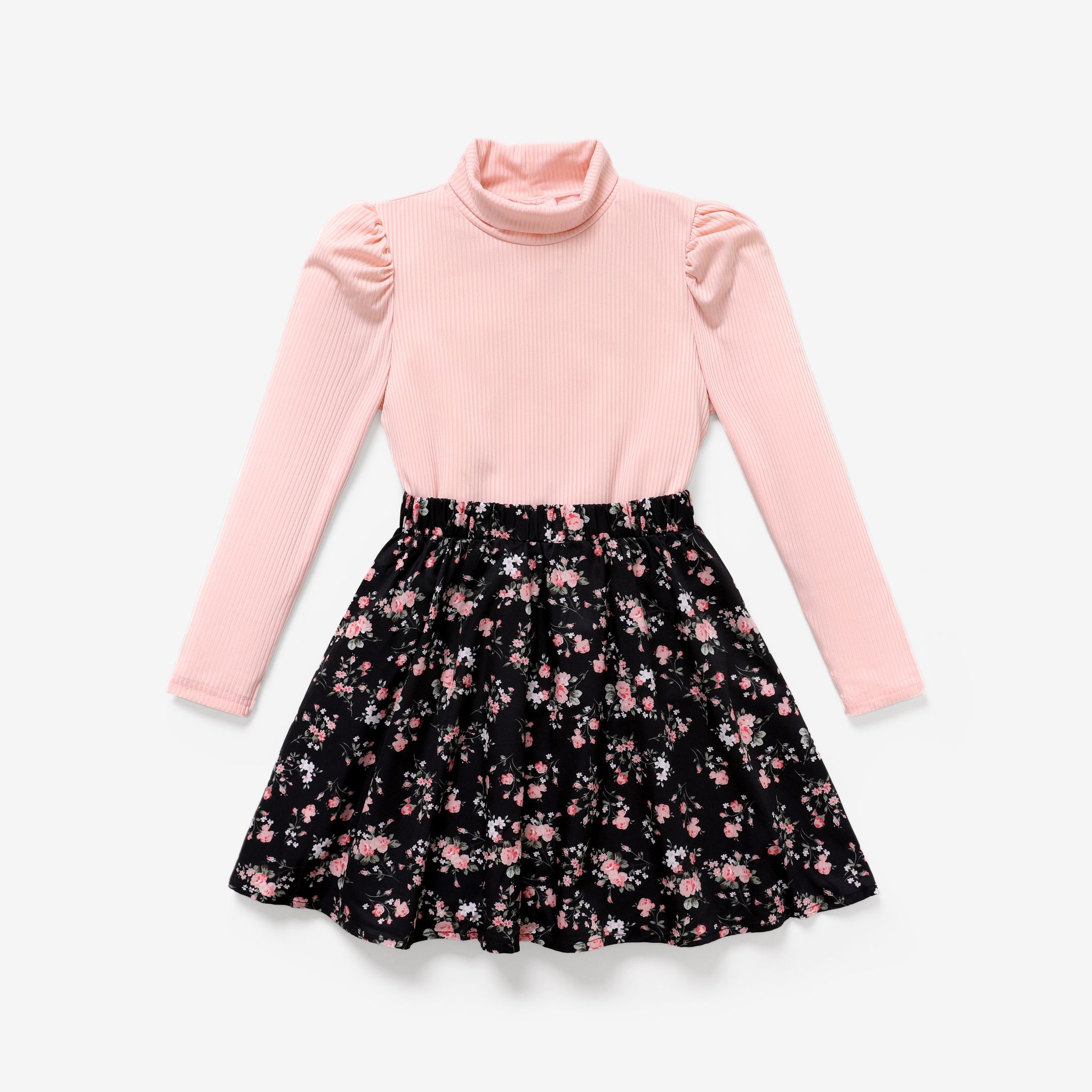 

2PCS Kid Girl Sweet Broken Flower Skirt Set