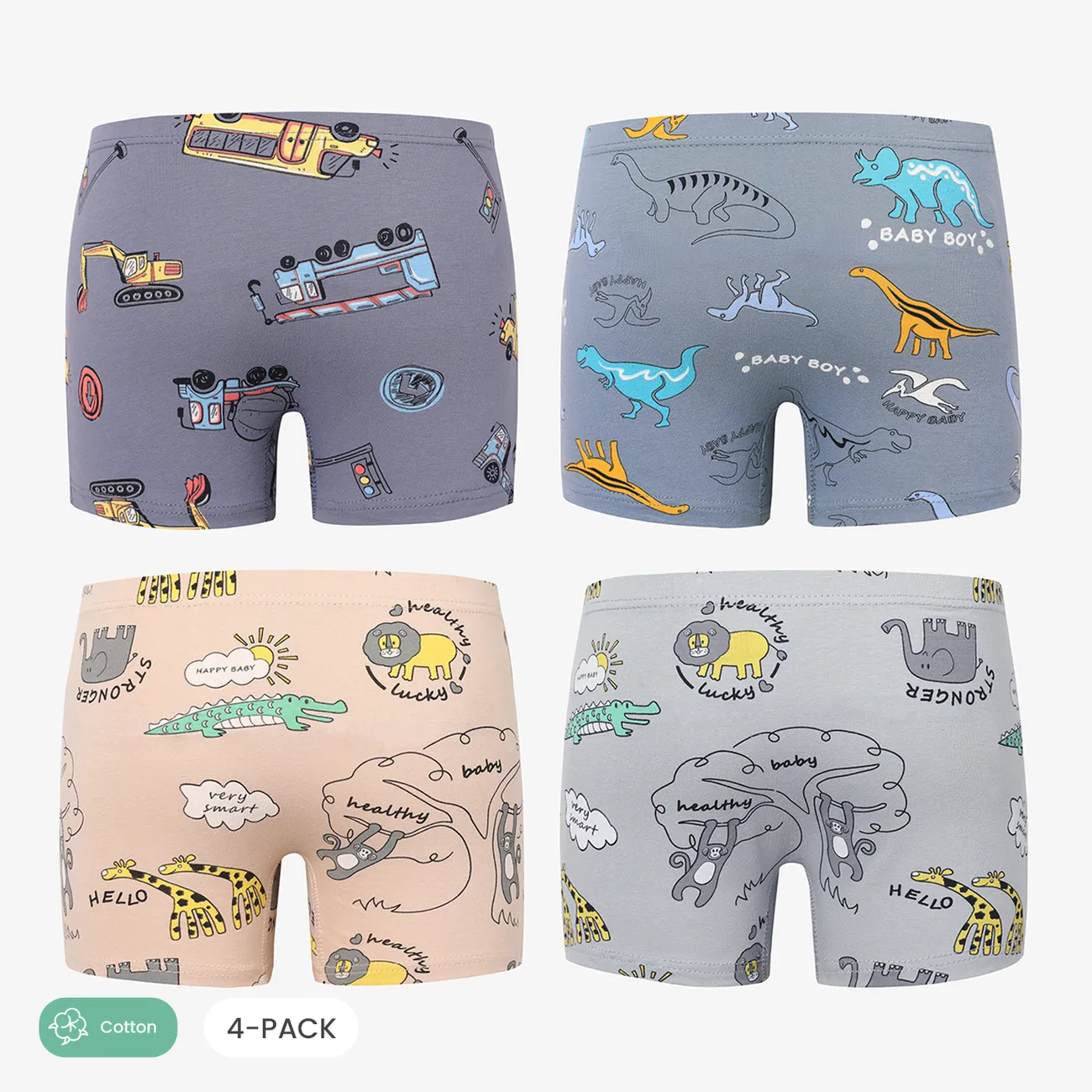 4 packs of boys' underwear, little boy's briefs, shorts