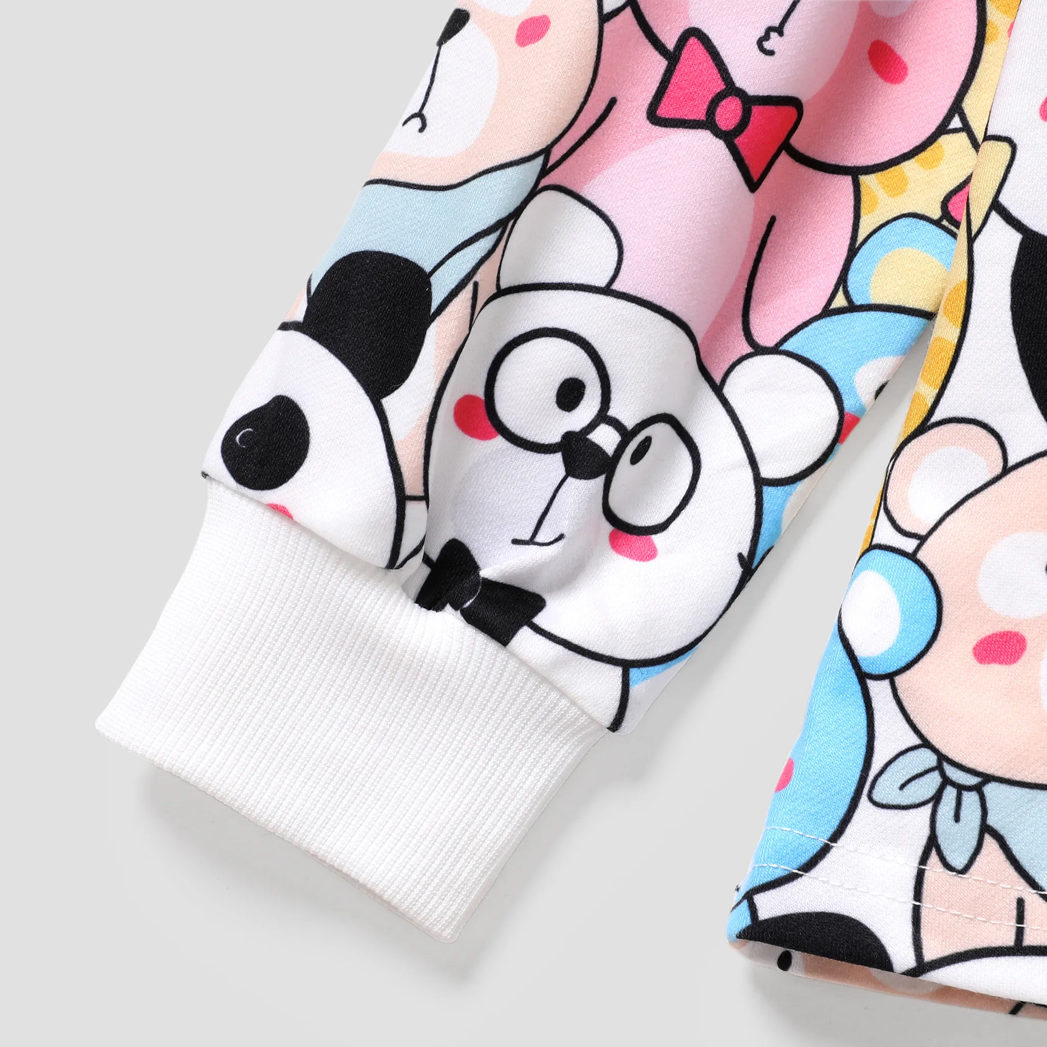 2PCS Kid Girl Childlike Animal Pattern Hooded Suit   image 3