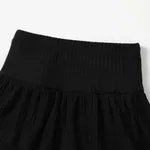 Kid Girl Ribbed Ruffled Solid Color Skirt Leggings  image 5