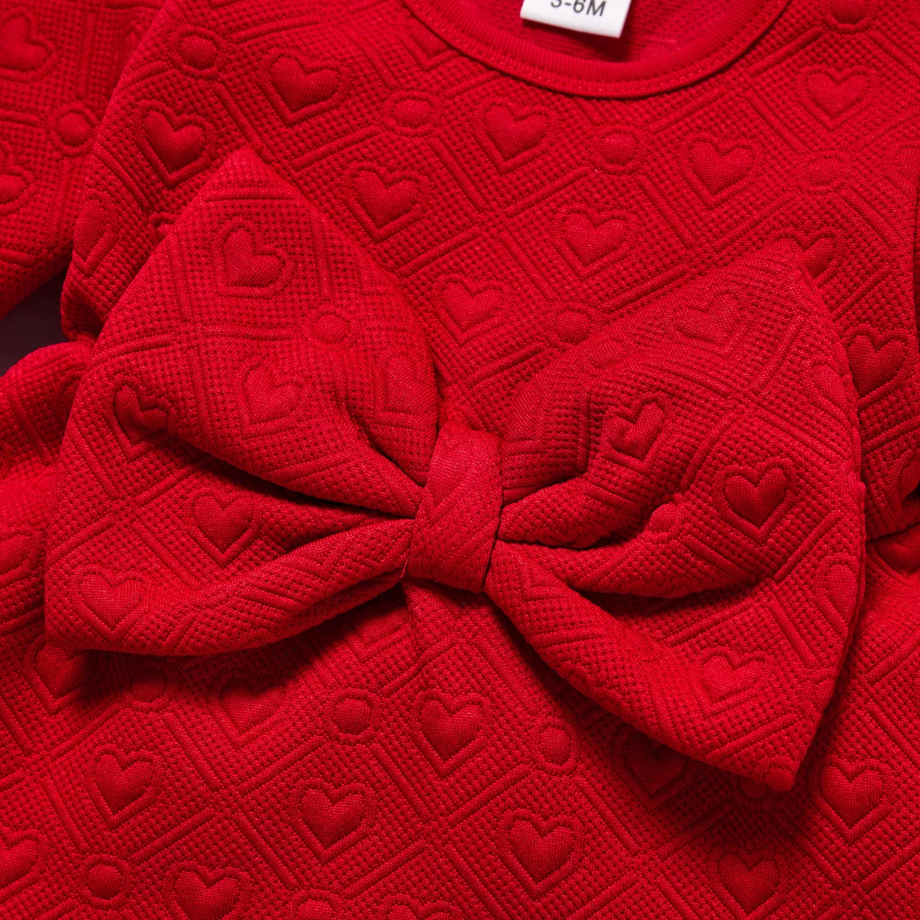 Baby Hypertaktil Süß Langärmelig Kleider rot big image 1