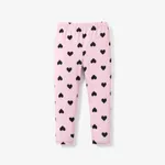 Eco-friendly RPET Fabric Toddler/Kid Girl Heart Print/Polka dots Elasticized Leggings Pink