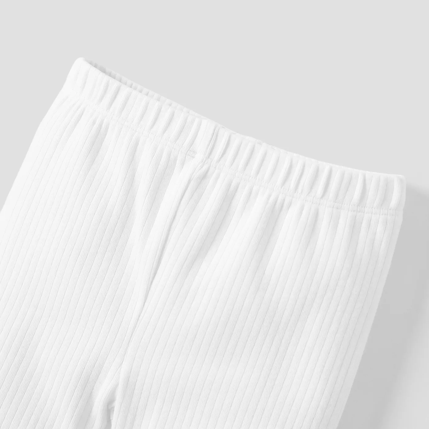 2pcs criança menina elegante sólido cor de algodão conjunto com borda de babado  image 5