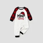 Christmas Family Matching Plaid Letters Embroidered Long-sleeve Pajamas Sets(Flame resistant)  image 2