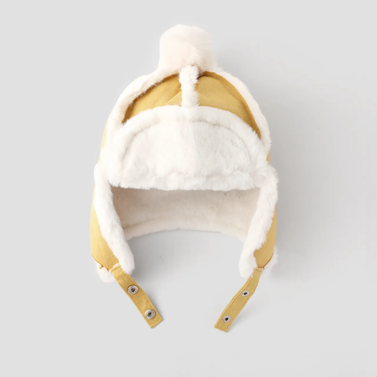 Baby/toddler Winter warm and ear-protecting thickened plush hat Yellow big image 1
