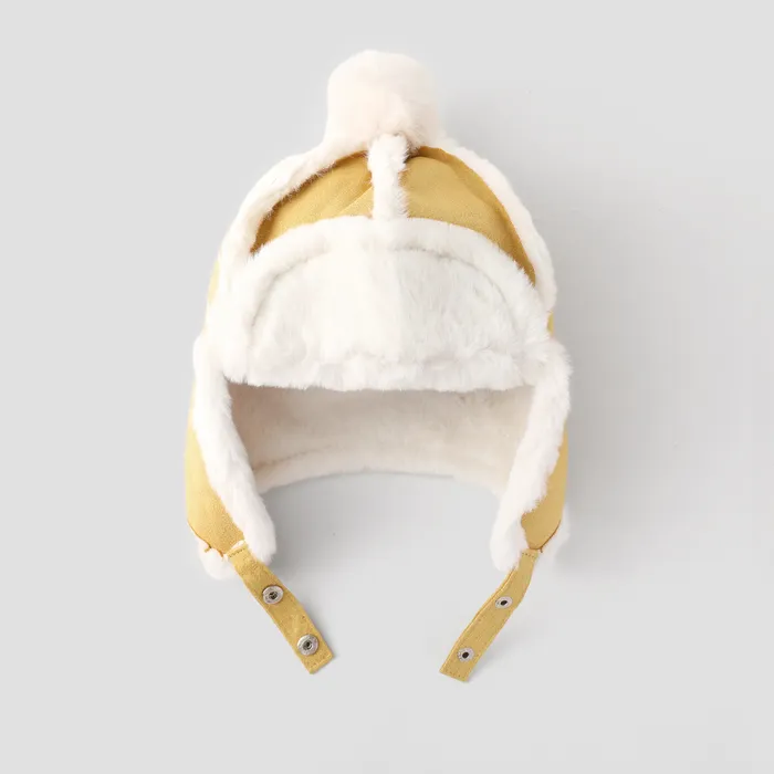 Bébé/tout-petit Hiver chaud et protecteur des oreilles épaississement chapeau en peluche