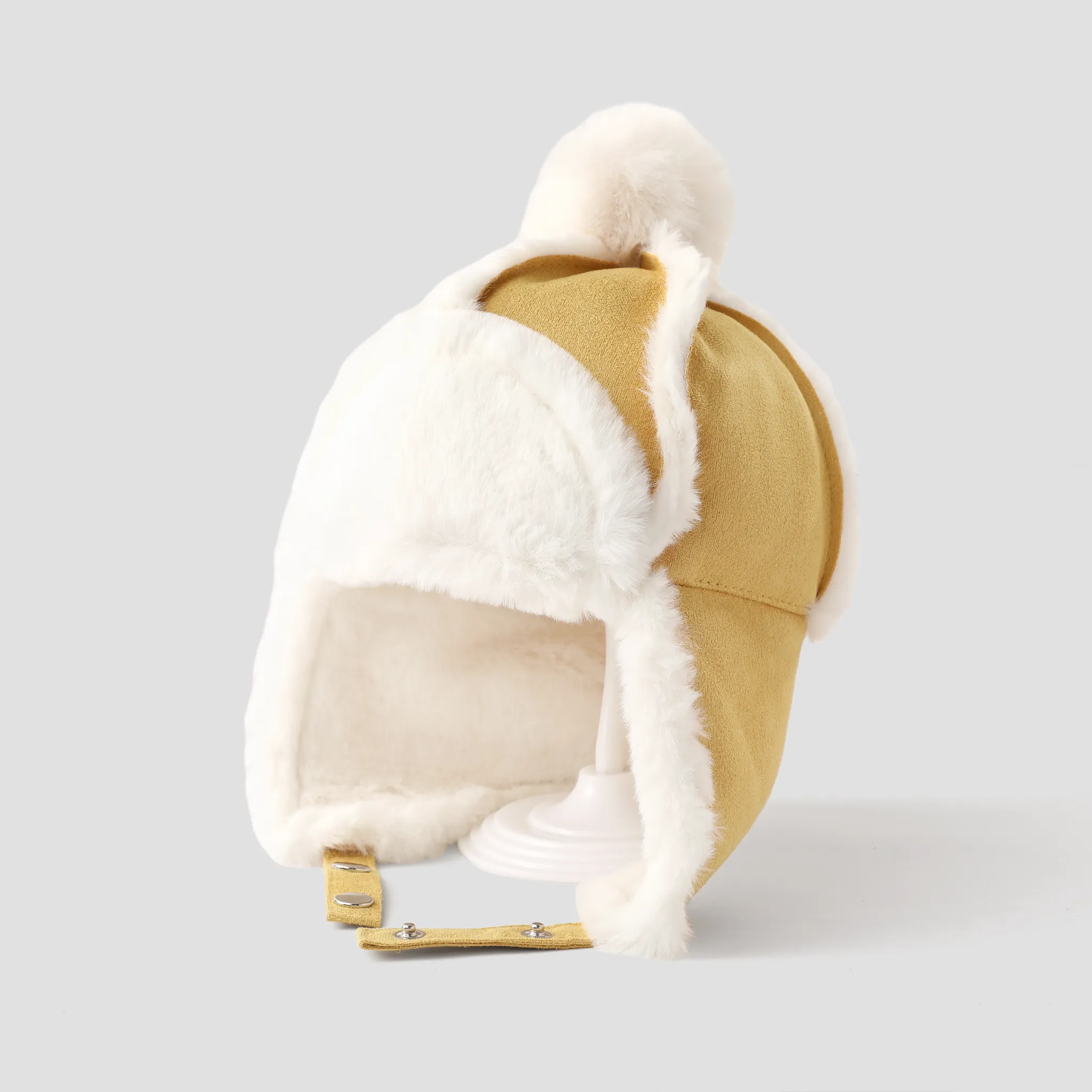 Baby/toddler Winter warm and ear-protecting thickened plush hat Yellow image 2