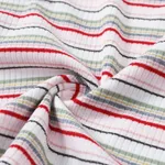 3PCS Toddler Girl Sweet Stripe Ruffle Edge Long Sleeve Dress Set  image 6