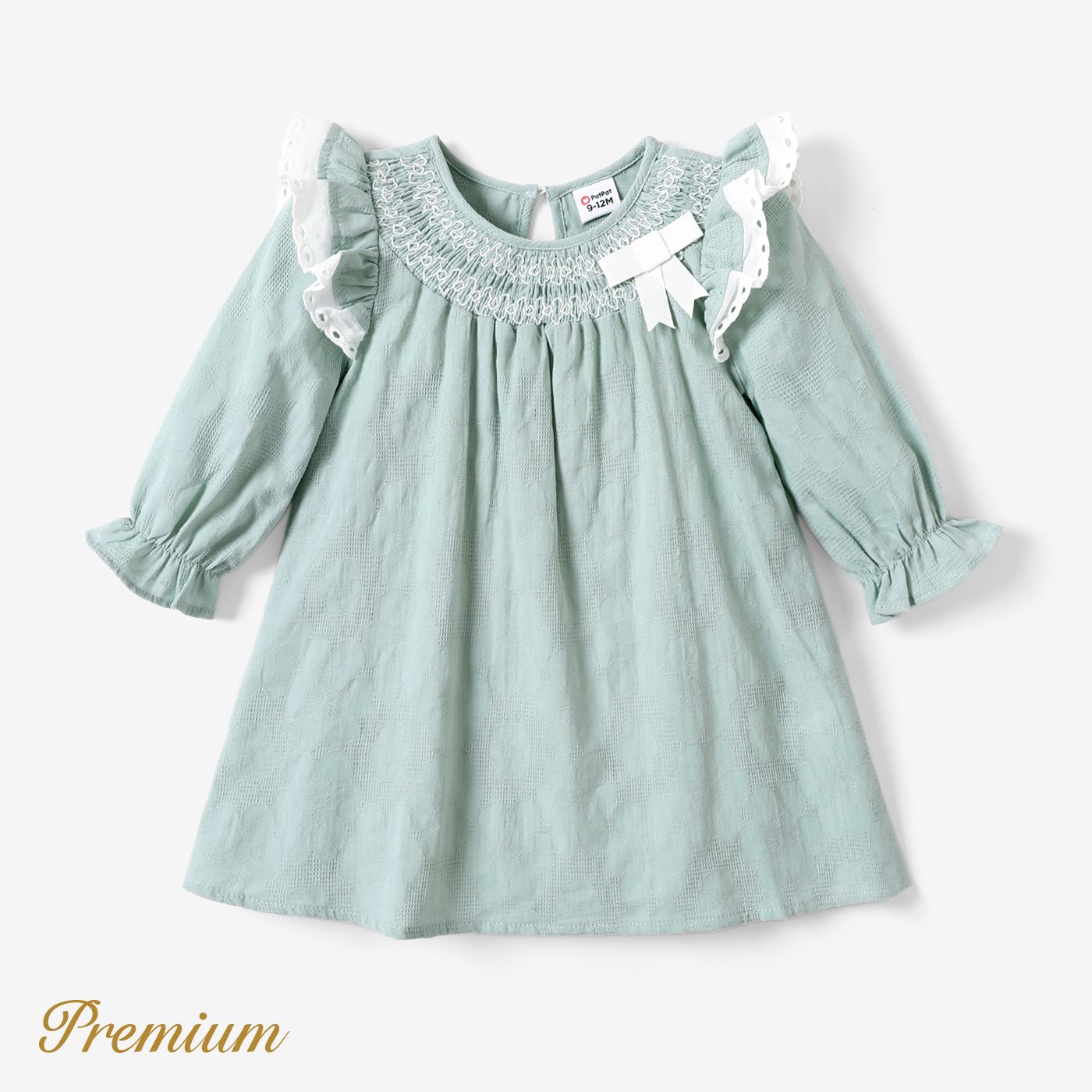 Baby/Kid Girl Elegant Smocked Cotton Dress