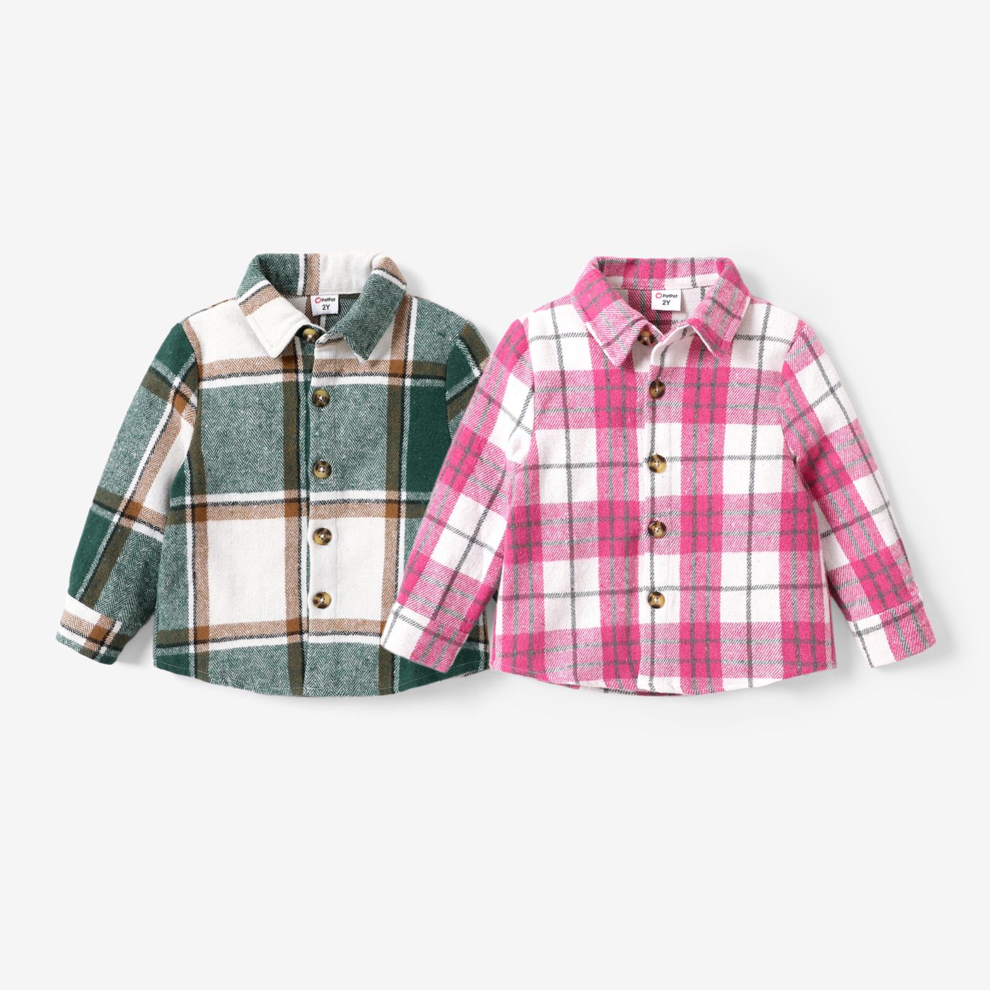 

Kid/Toddler Girl/Boy Lapel Grid Coat/Shoes
