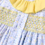 Toddler Girl Elegant Broken Flower Long Sleeve Pattern Dress Multi-color image 3