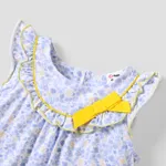 2pcs Baby Girl Elegant Broken Flower Ruffle Long Sleeve Dress Set  image 3