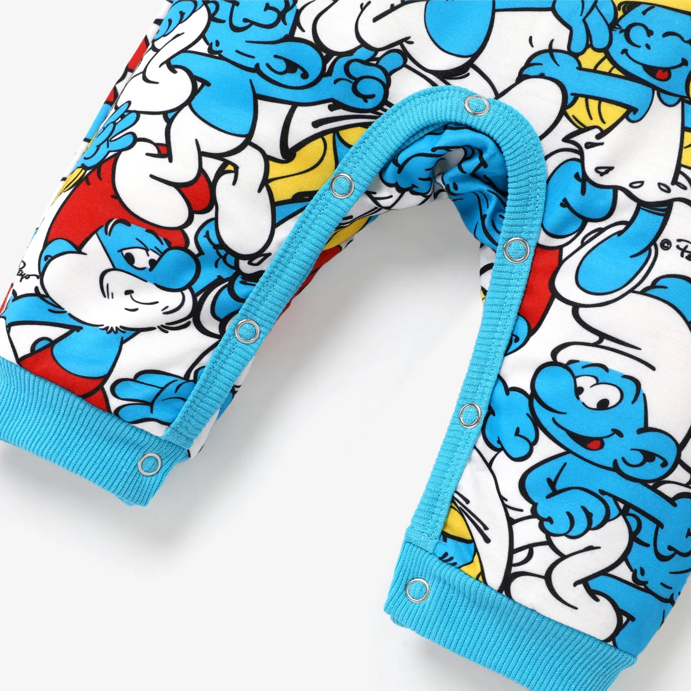 The Smurfs Family Matching Character Graphic Print Long-sleeve Hooded Tops BLUEWHITE image 5
