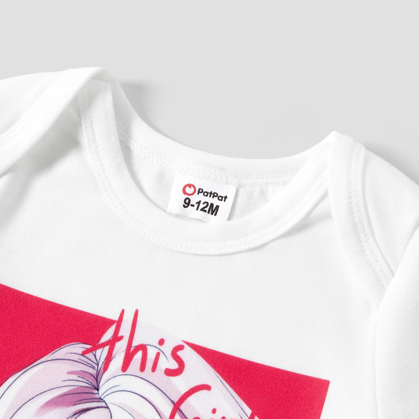 Casual Mommy and Me Matching Women Graphic Portrait Hot Pink Tops and Romper   image 4