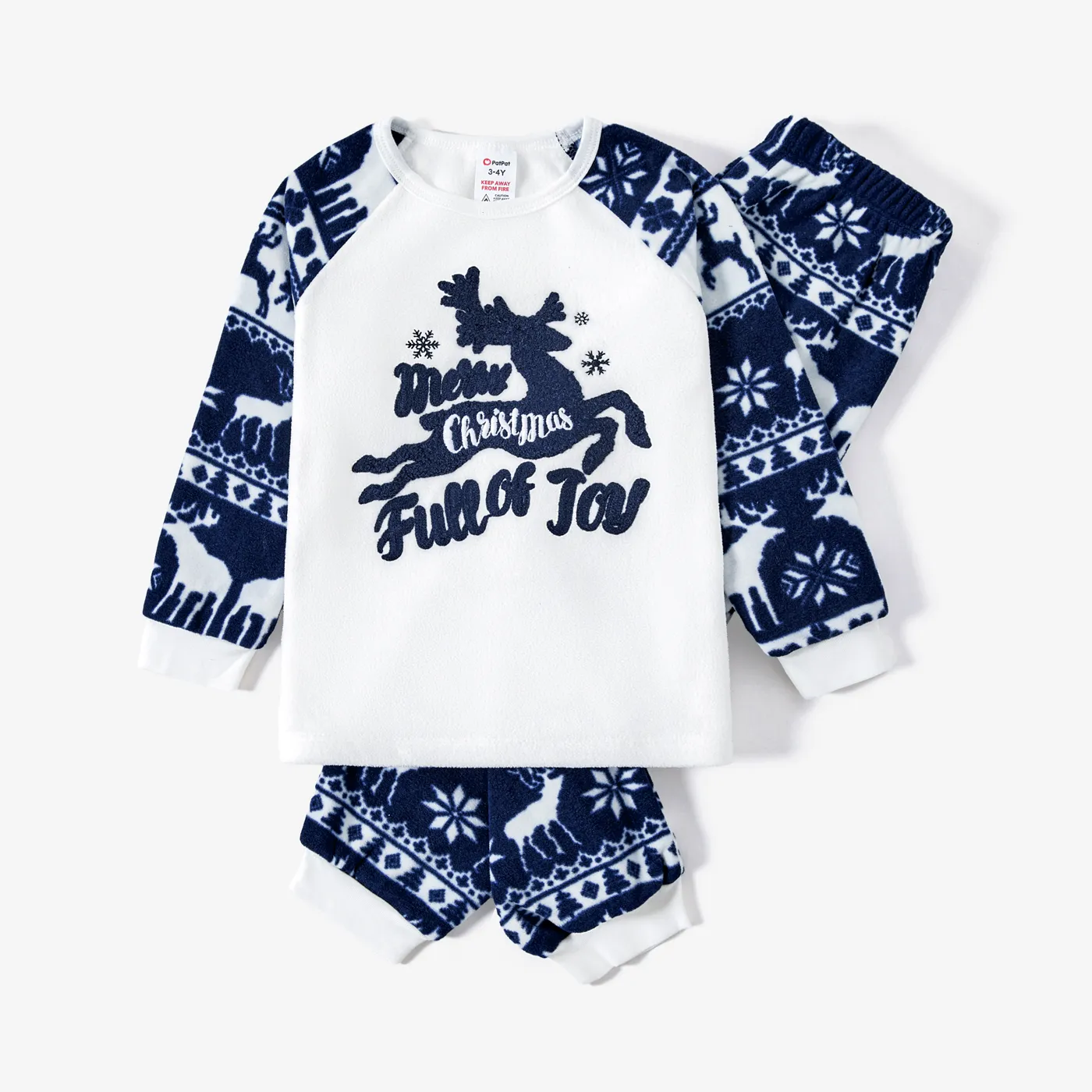 Natal Look de família Manga comprida Conjuntos de roupa para a família Pijamas (Flame Resistant) Azul Escuro image 6