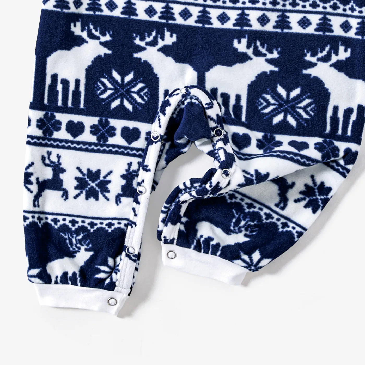 Natal Look de família Manga comprida Conjuntos de roupa para a família Pijamas (Flame Resistant) Azul Escuro image 4