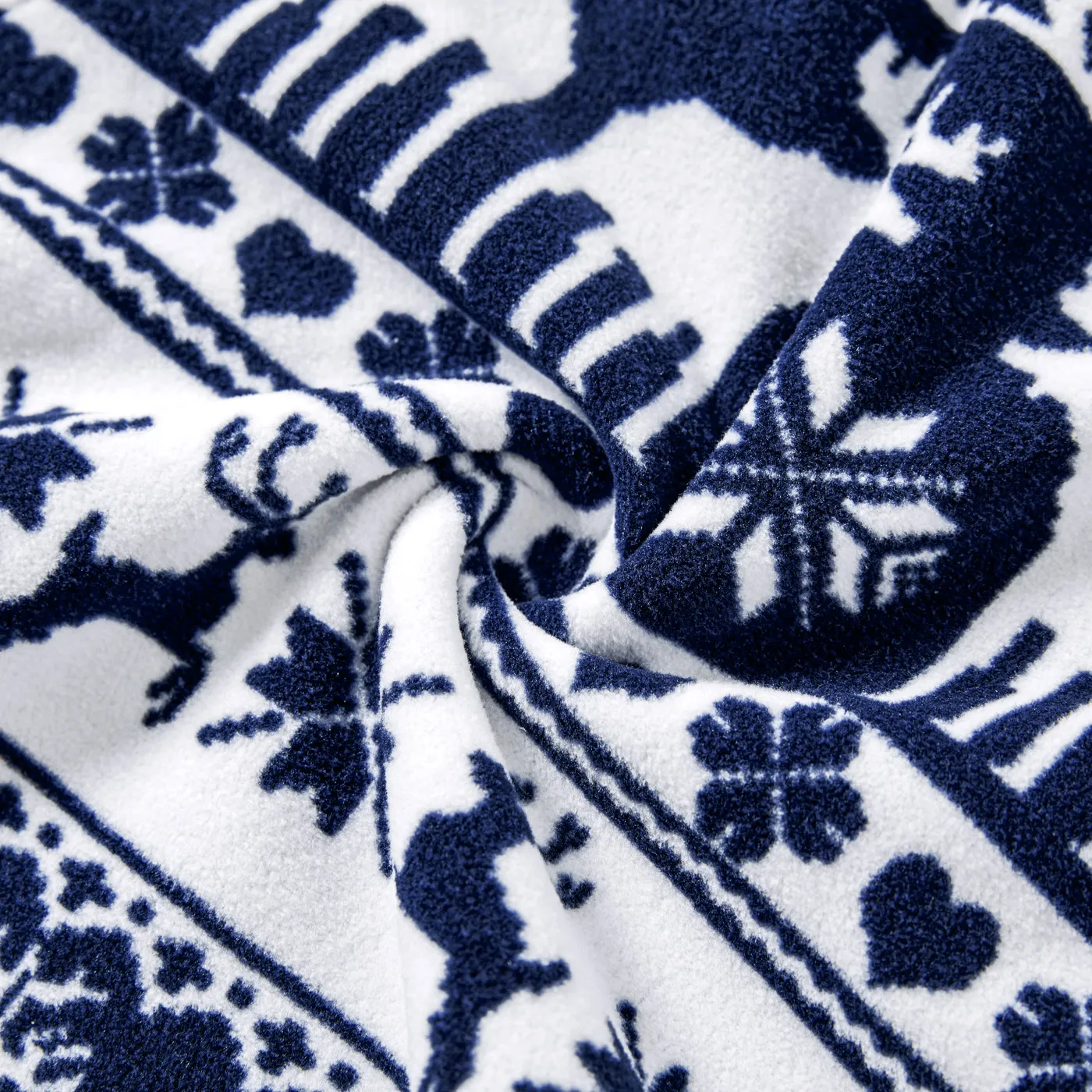 Natal Look de família Manga comprida Conjuntos de roupa para a família Pijamas (Flame Resistant) Azul Escuro image 5