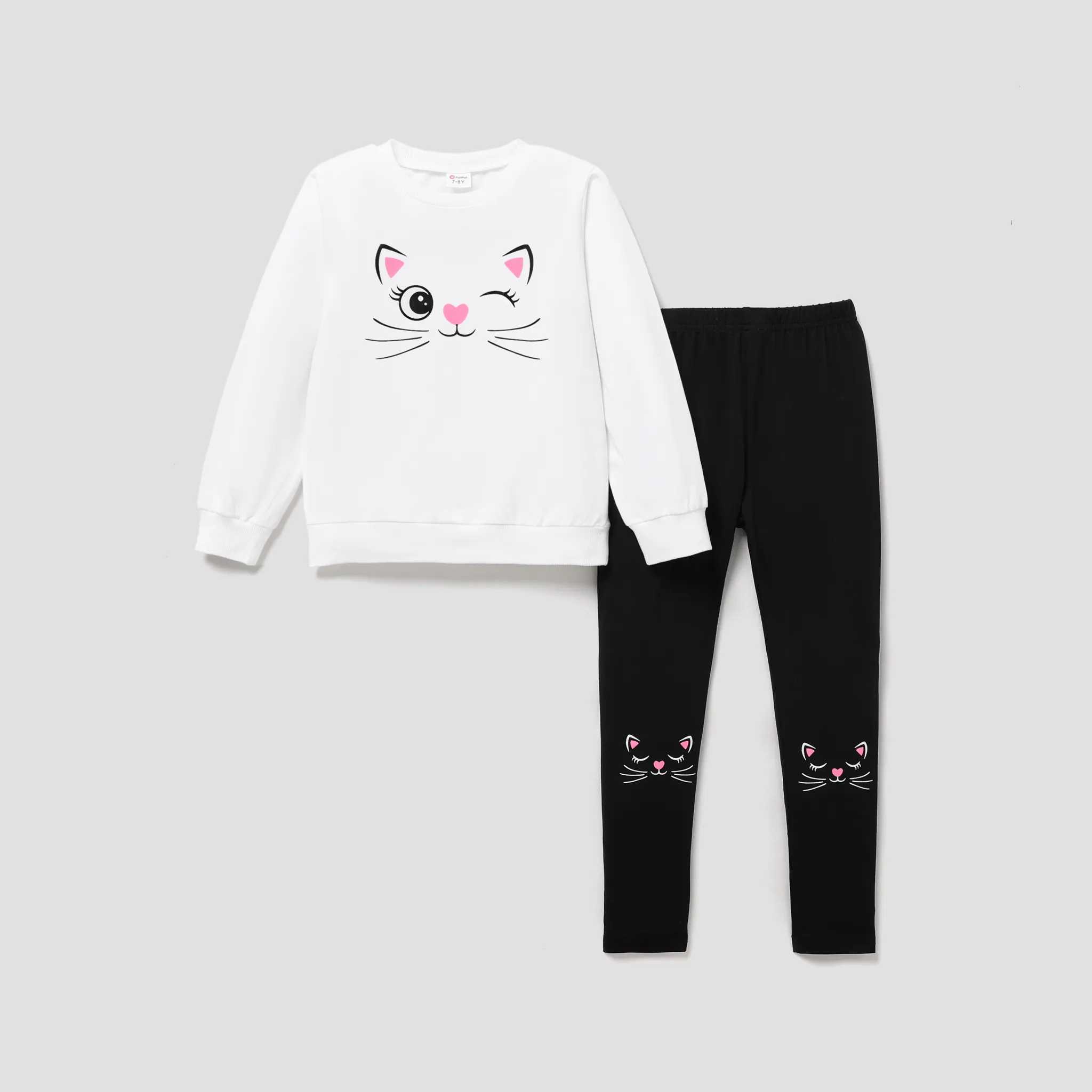  2PCS Kid Girl Childlike Animal Pattern Set   big image 1
