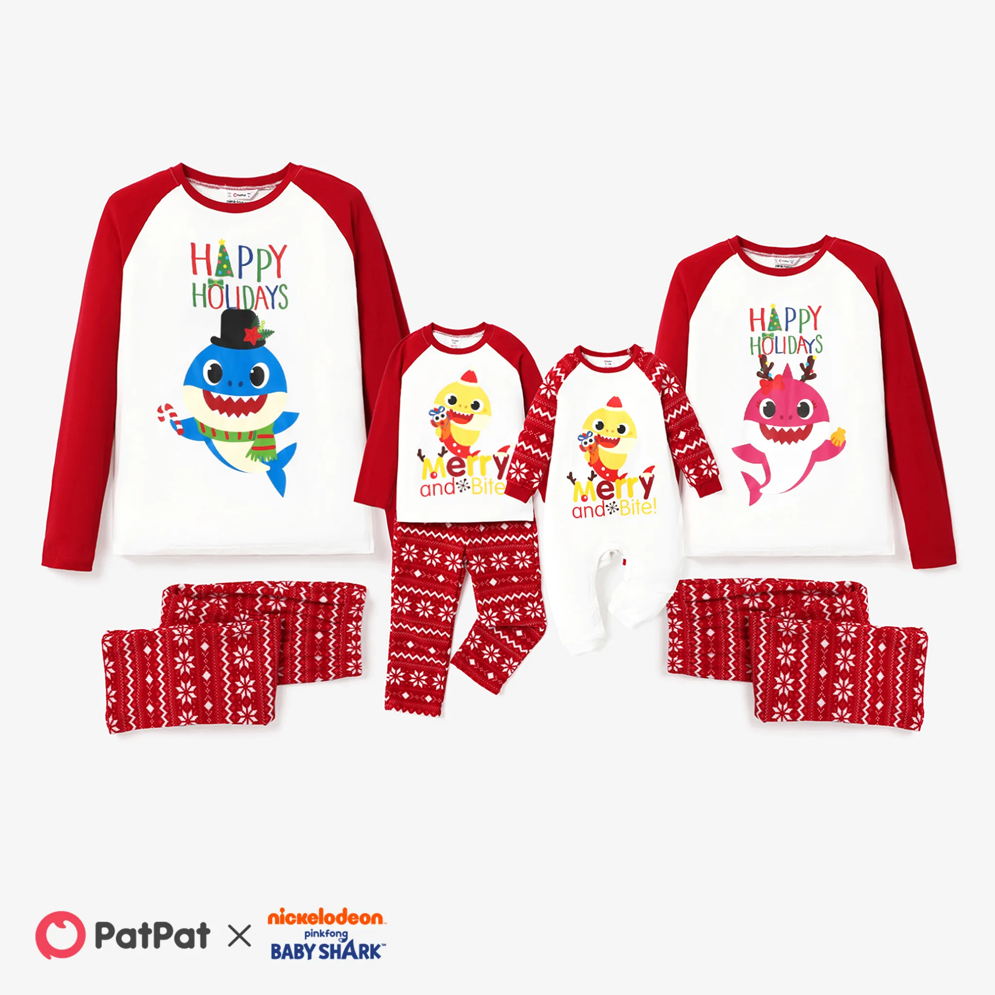 Baby Shark Family Matching Shark Pattern Pajamas 