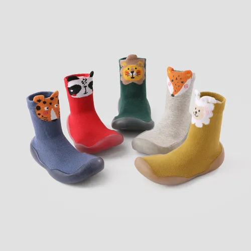 嬰兒和幼兒童趣動物圖案設計 Prewalker 襪子/鞋子