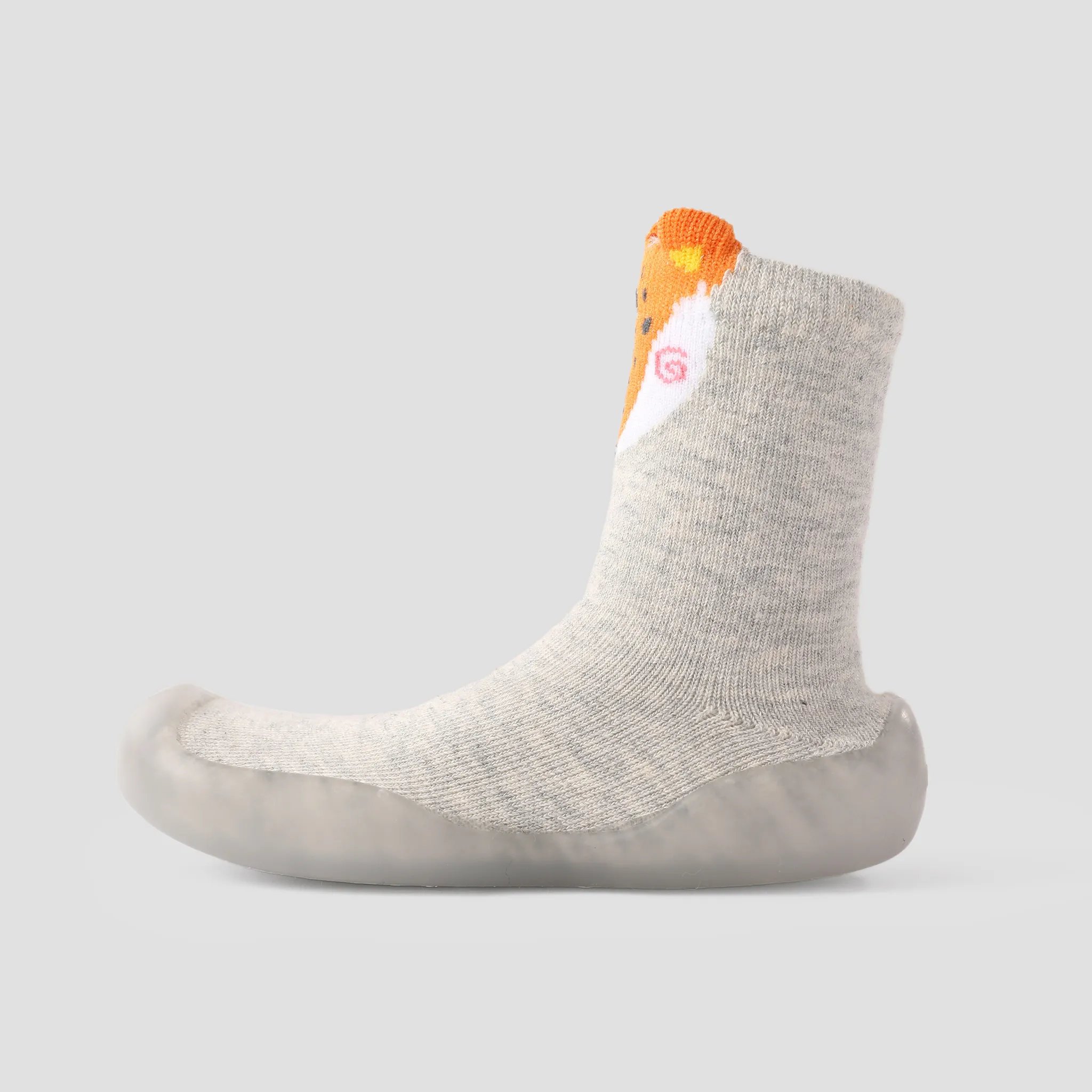 Baby & Toddler Childlike Animal Pattern Design Prewalker Socks/Shoes Light Grey image 4