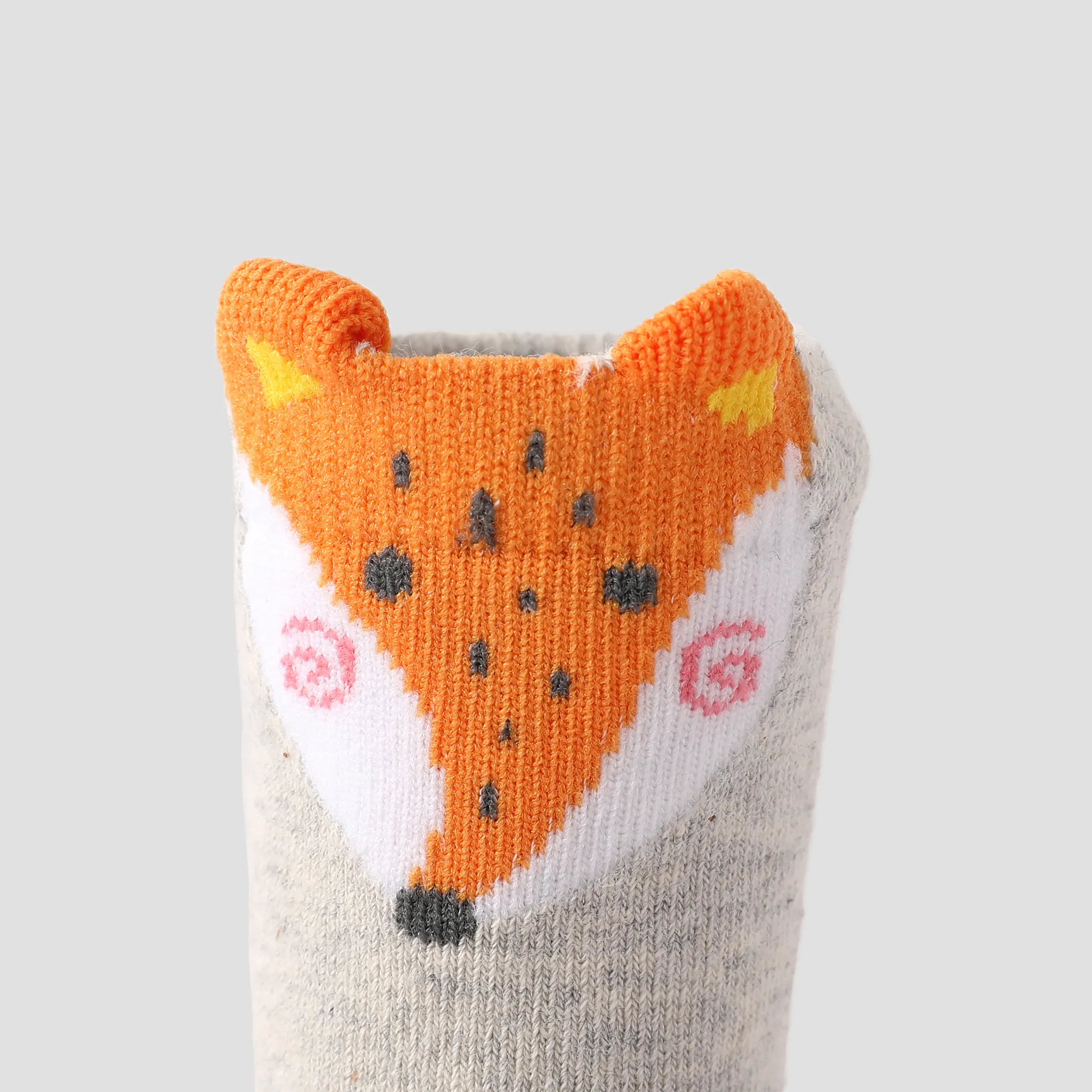 Baby & Toddler Childlike Animal Pattern Design Prewalker Socks/Shoes Light Grey image 5
