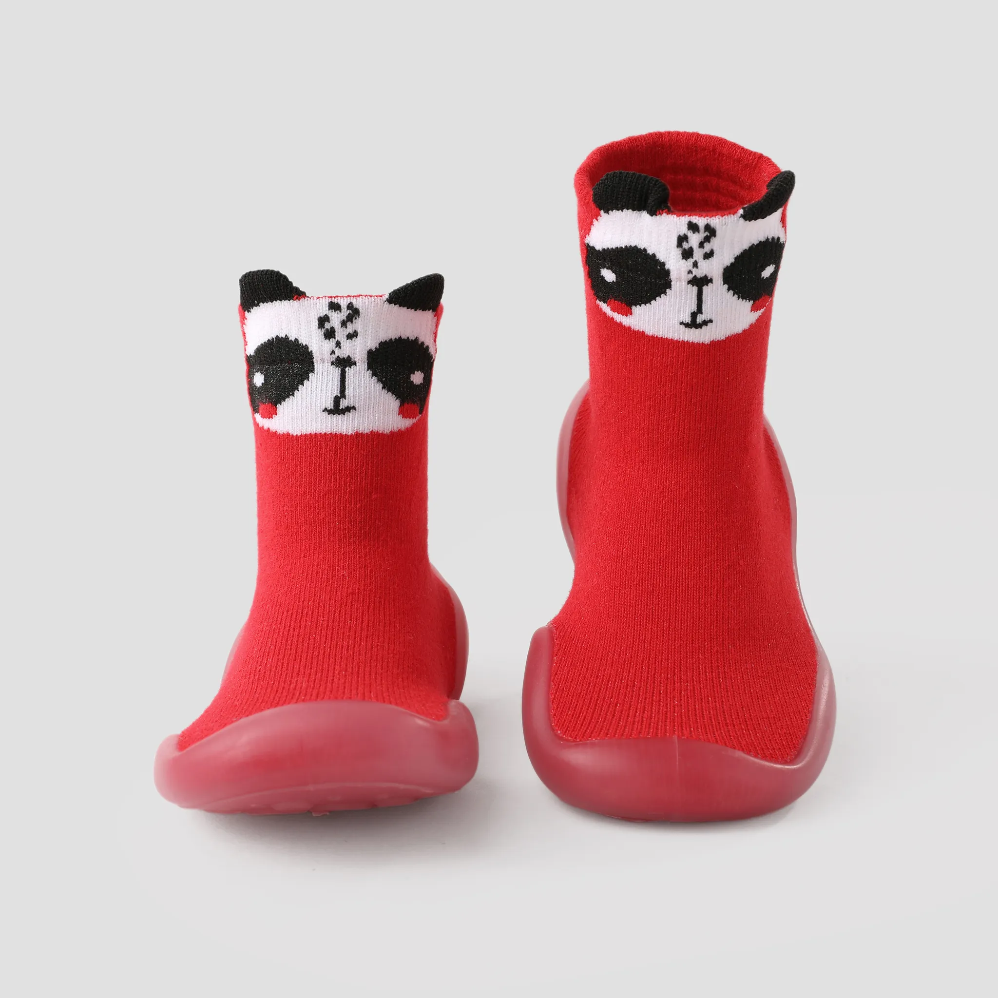 Baby & Toddler Childlike Animal Pattern Design Prewalker Socks/Shoes Red