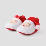 Christmas Baby & Toddler Childlike Santa Pattern Fleece Prewalker Shoes  image 2