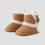 Baby & Toddler Basic Velcro Design Fleece Prewalker Shoes Brown
