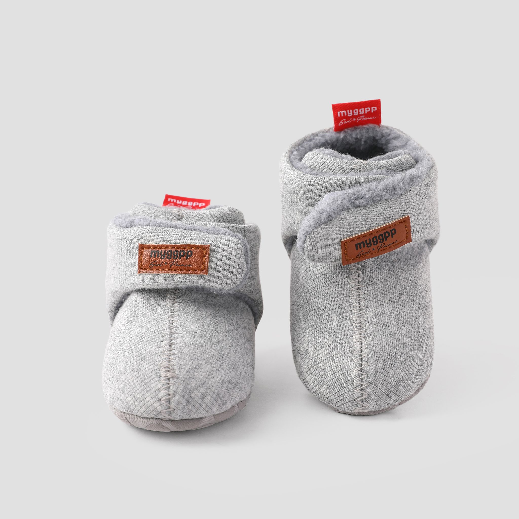 Bébé Et Enfant En Bas âge élégant Velcro Design Solid Fleece Prewalker Chaussures