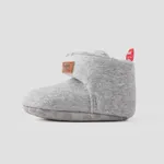 Baby & Toddler Stylish Velcro Design Solid Fleece Prewalker Shoes  image 3