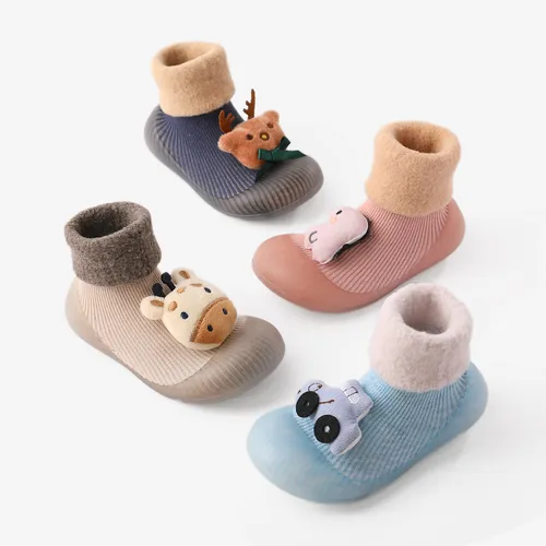 Baby & Toddler Cute Animals & Vehicle Decor Fleece Prewalker Shoes 