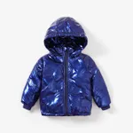  Kid Boy/Girl Childlike Hooded Coat Bluish Grey