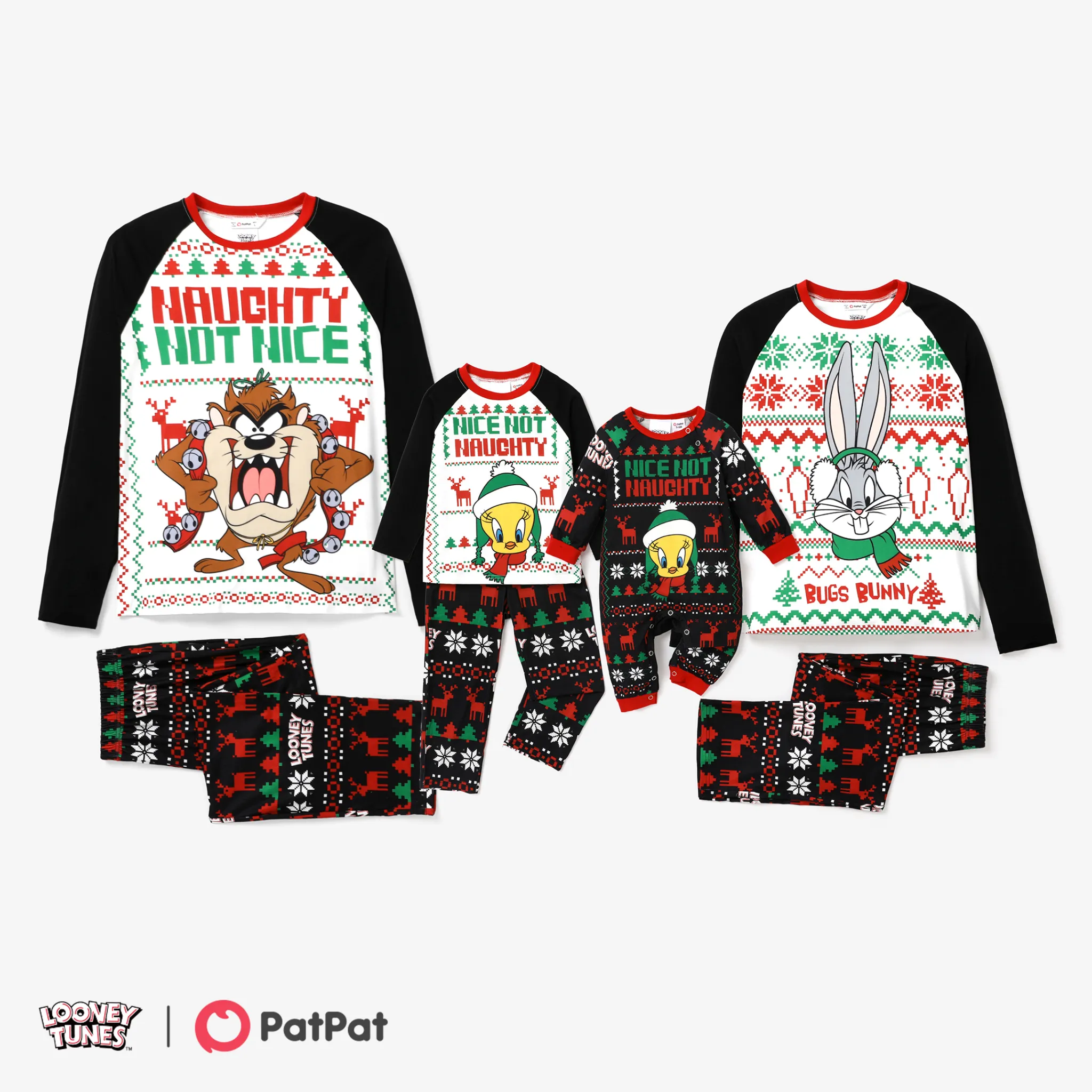 Looney Tunes Family Matching Christmas Pajamas (Flame Resistant)