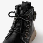 Toddler and Kids Trendy Lace-up Design Side Zipper Combat Boots  image 4