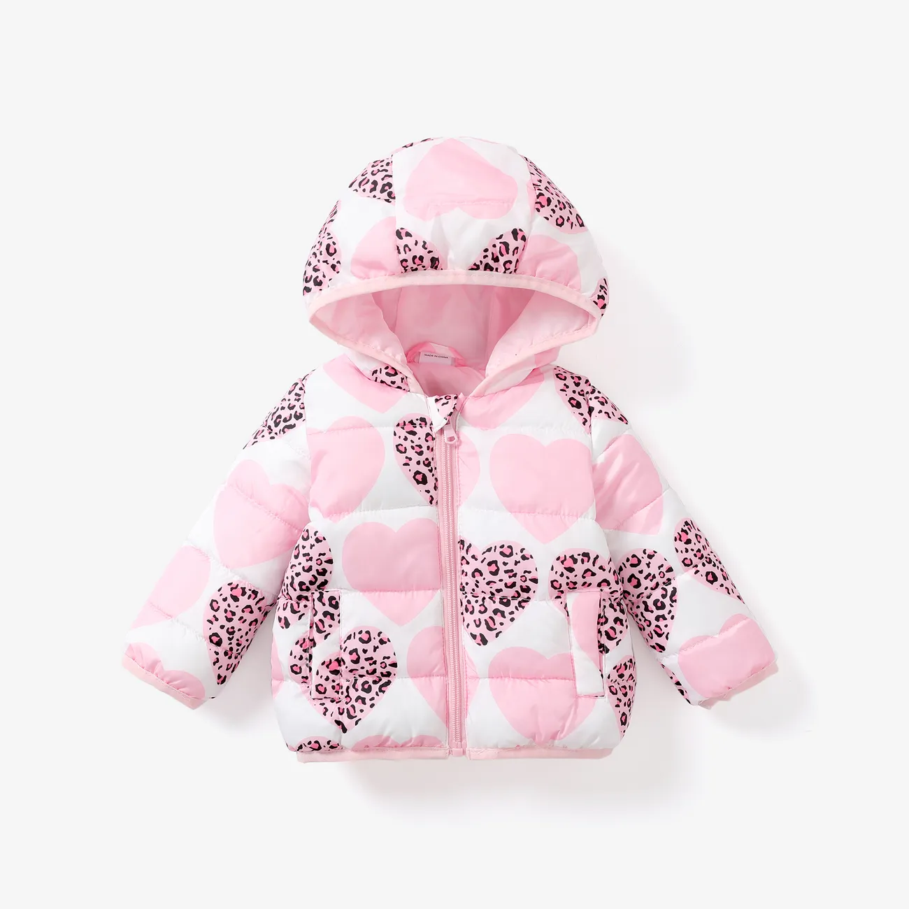 Baby/Kid Boy/Girl Childlike Hooded Winter Coat  rose pink big image 1