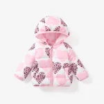 Baby/Kid Boy/Girl Childlike Hooded Winter Coat  rose pink
